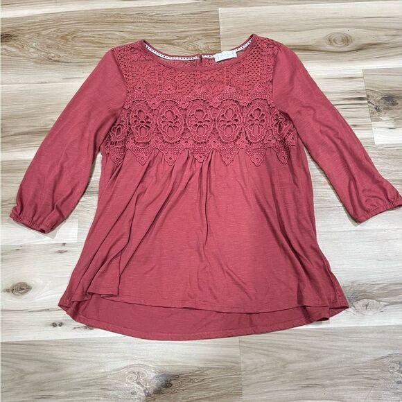 Altar’d State Red Lace Babydoll Top Women’s Medium - Picture 1 of 3